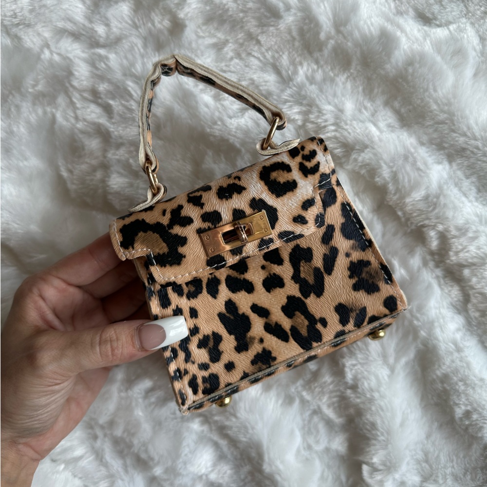 LEOPARD PRINT MINI HANDBAG